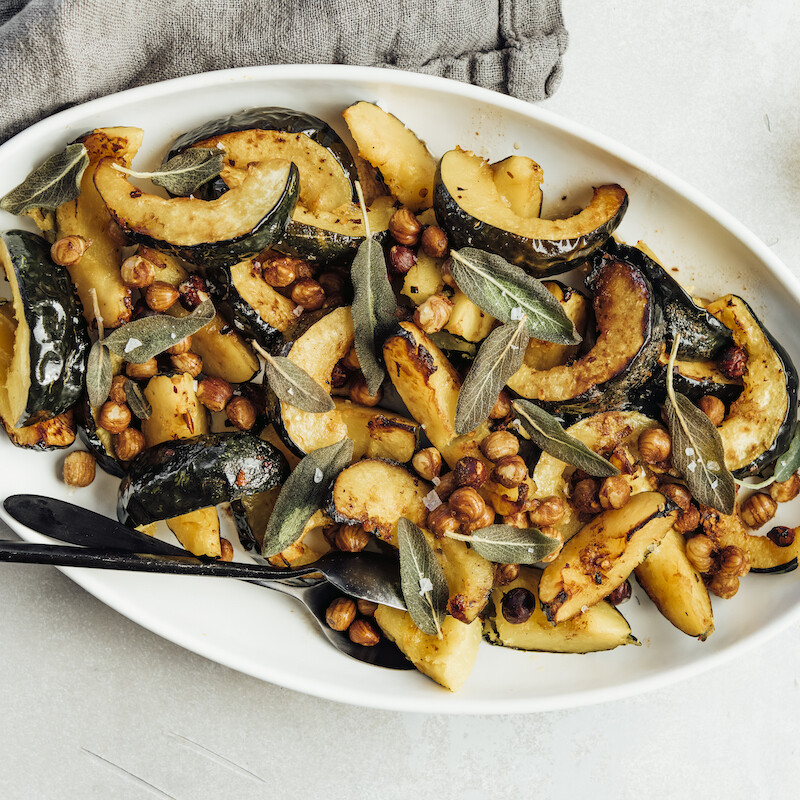 Roasted Acorn Squash with Brown Butter and Hazelnuts by Half Baked Harvest