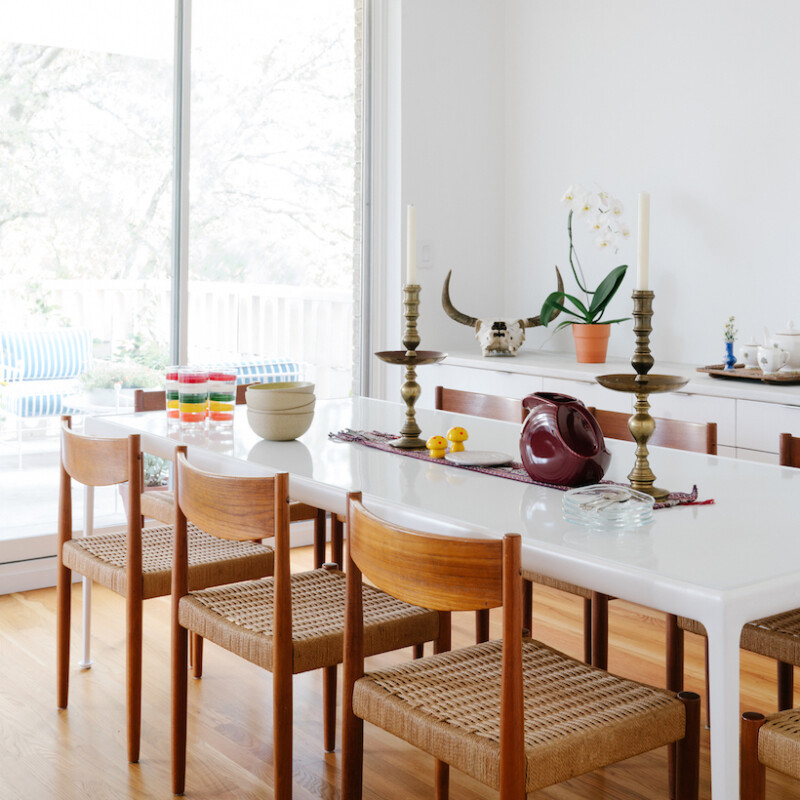 bright and colorful dining area