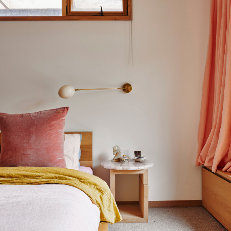 coral pink curtains bedroom