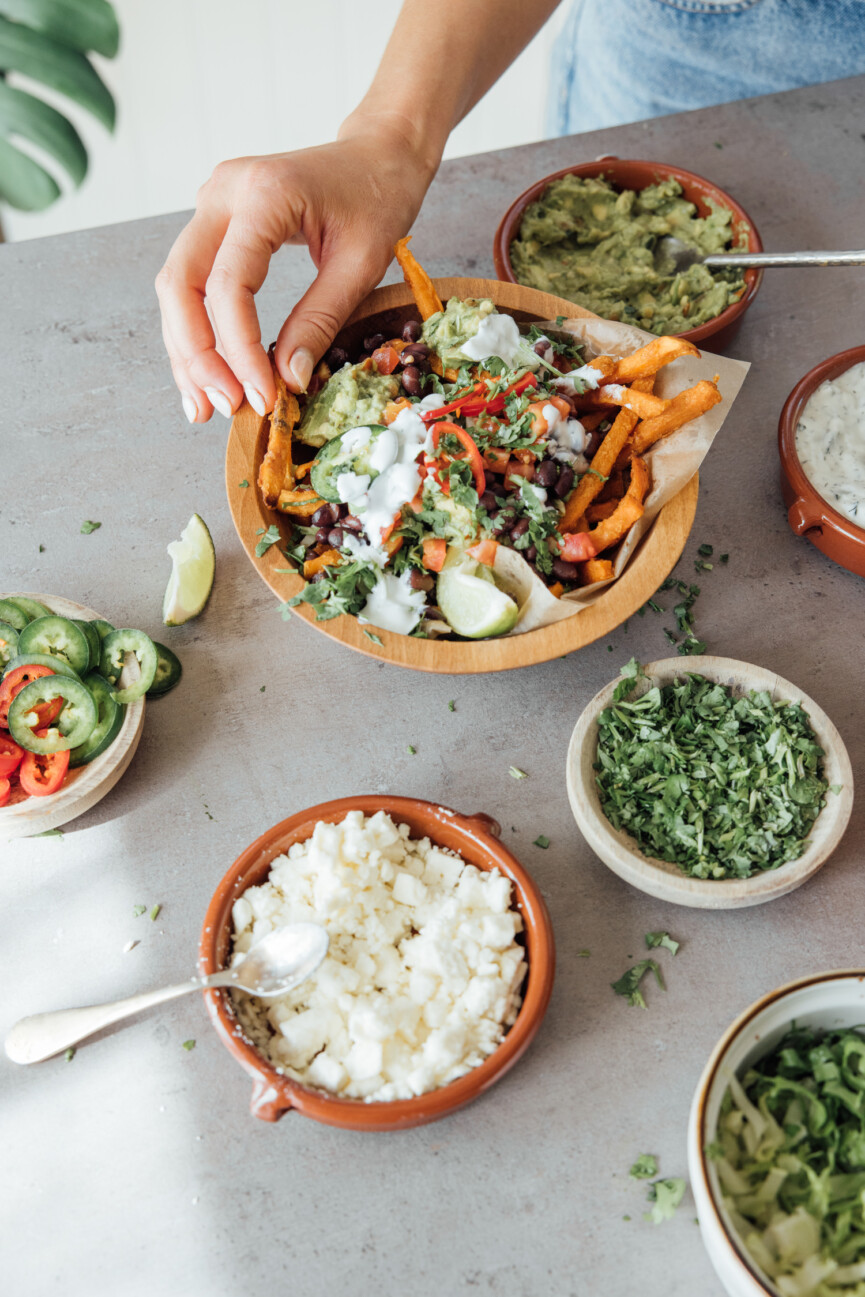 Loaded sweet potato fries