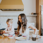 Ariel Kaye baking with daughter.