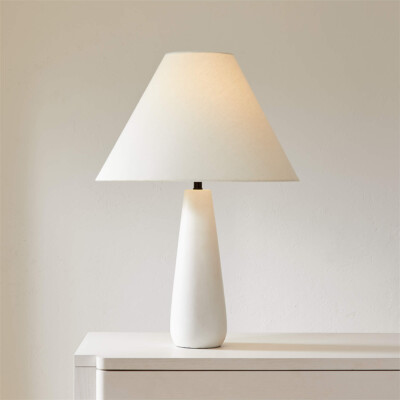 Polar White Cement Table Lamp By Kara Mann