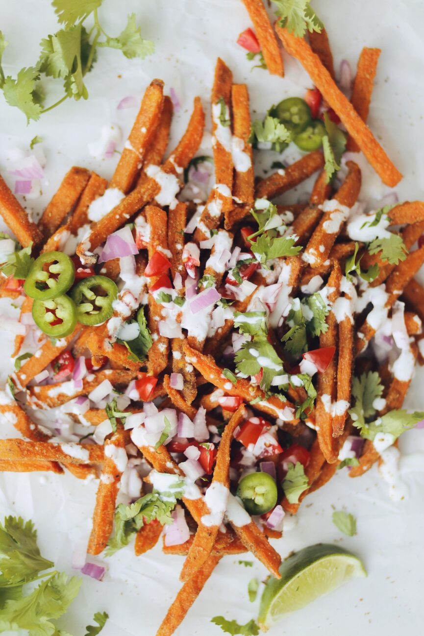 Samosa Chaat Sweet Potato Fries