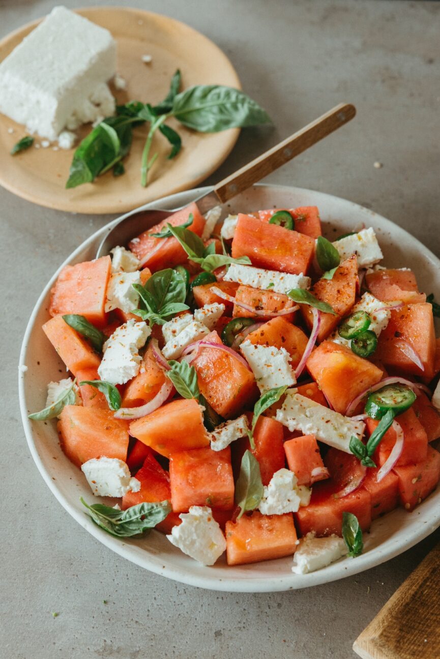 Spicy Watermelon Feta Salad